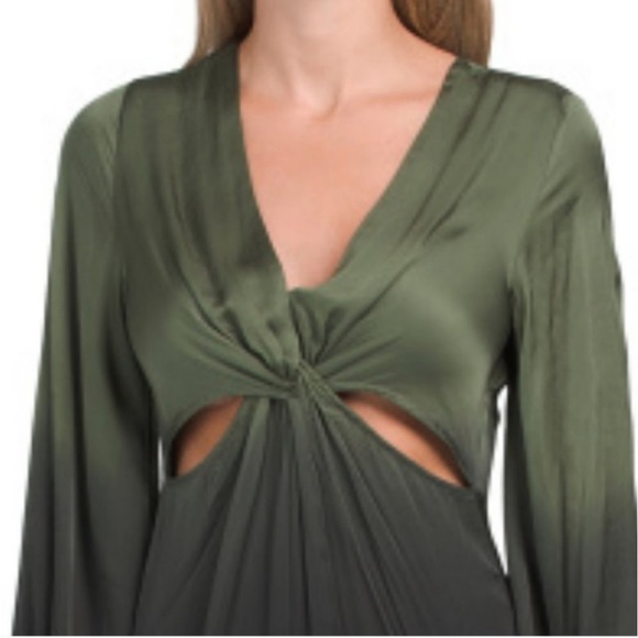 Young Fabulous & Broke HADI MIDI DRESS DARK FOREST OMBRE - Picture 6 of 14